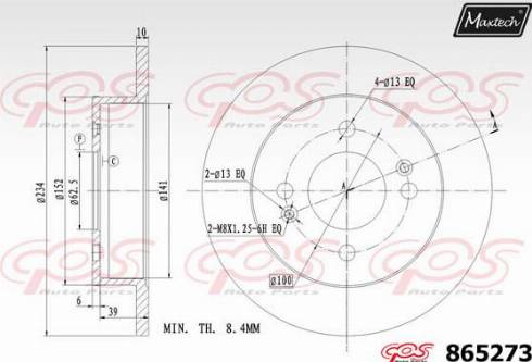 Maxtech 865273.0000 - Kočioni disk www.molydon.hr