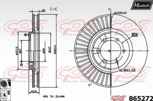 Maxtech 865272.6060 - Kočioni disk www.molydon.hr