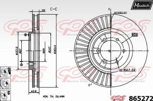 Maxtech 865272.6880 - Kočioni disk www.molydon.hr