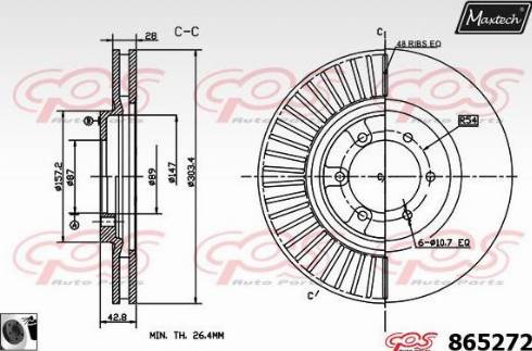 Maxtech 865272.0060 - Kočioni disk www.molydon.hr