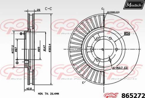 Maxtech 865272.0000 - Kočioni disk www.molydon.hr