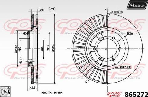 Maxtech 865272.0080 - Kočioni disk www.molydon.hr