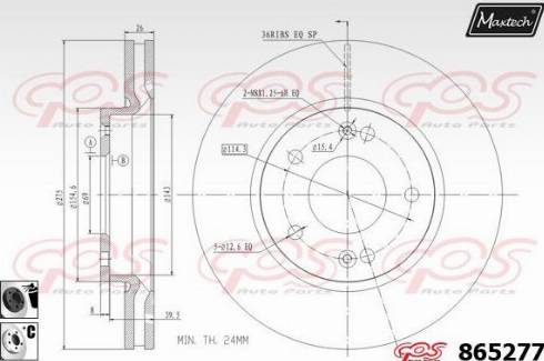 Maxtech 865277.6060 - Kočioni disk www.molydon.hr