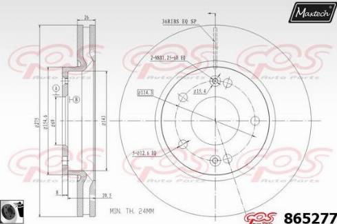 Maxtech 865277.0060 - Kočioni disk www.molydon.hr