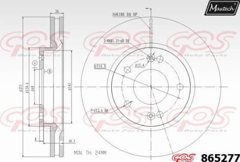 Maxtech 865277.0000 - Kočioni disk www.molydon.hr