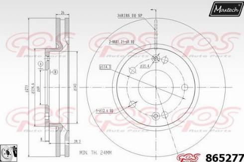 Maxtech 865277.0080 - Kočioni disk www.molydon.hr