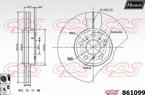 Maxtech 861099.6060 - Kočioni disk www.molydon.hr