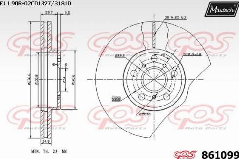 Maxtech 861099.0000 - Kočioni disk www.molydon.hr