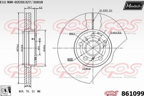 Maxtech 861099.0080 - Kočioni disk www.molydon.hr