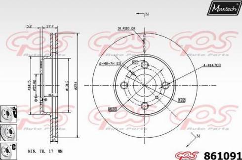 Maxtech 861091.6980 - Kočioni disk www.molydon.hr