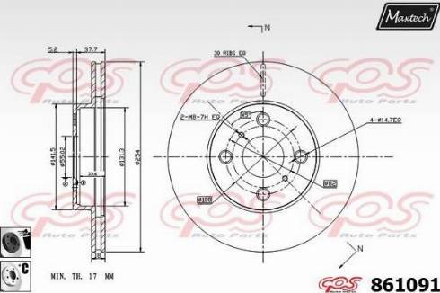 Maxtech 861091.6060 - Kočioni disk www.molydon.hr