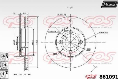 Maxtech 861091.6880 - Kočioni disk www.molydon.hr