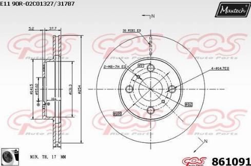 Maxtech 861091.0060 - Kočioni disk www.molydon.hr