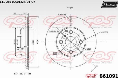 Maxtech 861091.0000 - Kočioni disk www.molydon.hr