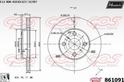 Maxtech 861091.0080 - Kočioni disk www.molydon.hr