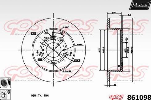 Maxtech 861098.6060 - Kočioni disk www.molydon.hr