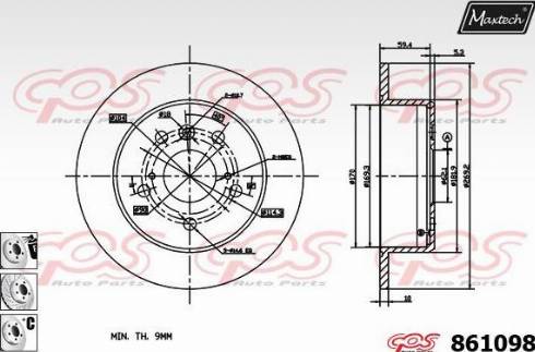 Maxtech 861098.6980 - Kočioni disk www.molydon.hr