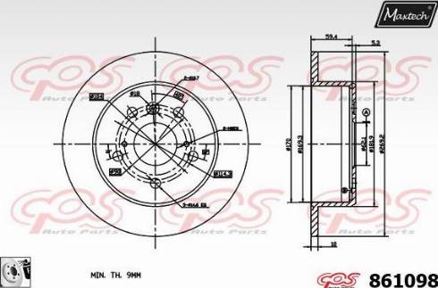 Maxtech 861098.0080 - Kočioni disk www.molydon.hr