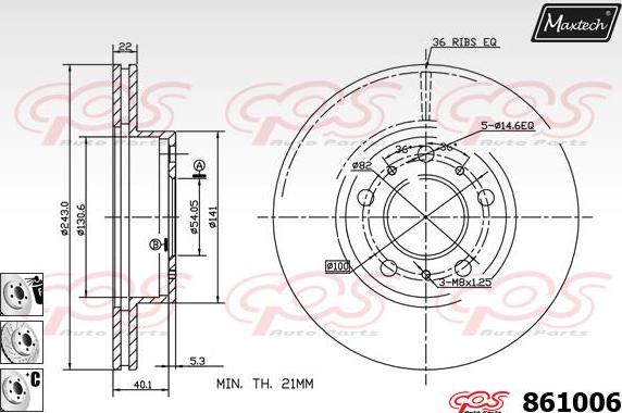 Maxtech 861098 - Kočioni disk www.molydon.hr