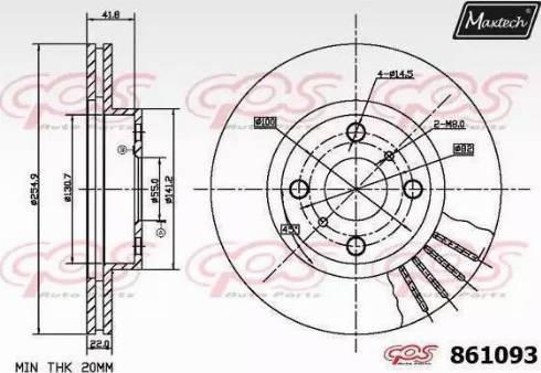 Maxtech 861093.6980 - Kočioni disk www.molydon.hr