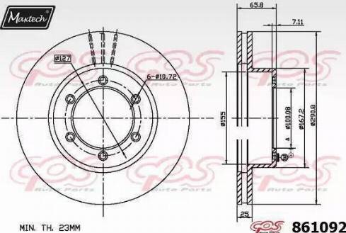 Maxtech 861092.0000 - Kočioni disk www.molydon.hr