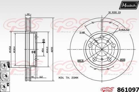 Maxtech 861097.6880 - Kočioni disk www.molydon.hr