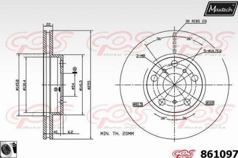 Maxtech 861097.0060 - Kočioni disk www.molydon.hr