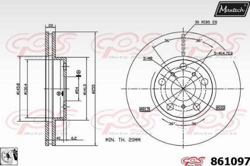 Maxtech 861097.0080 - Kočioni disk www.molydon.hr