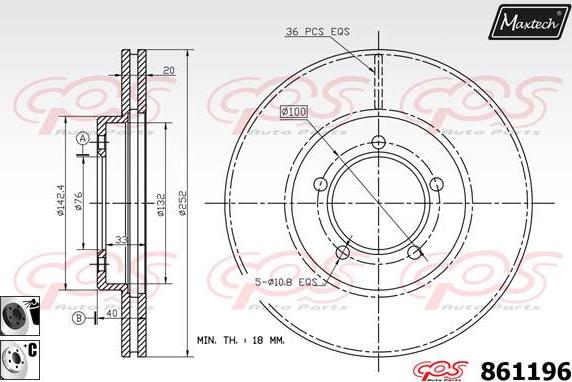 Maxtech 861097 - Kočioni disk www.molydon.hr