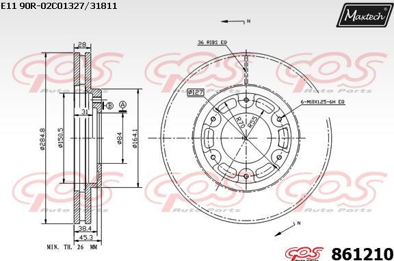 Maxtech 861040 - Kočioni disk www.molydon.hr