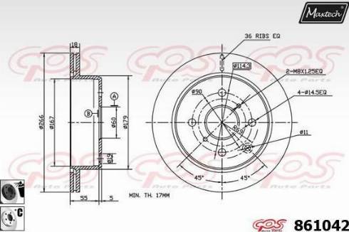 Maxtech 861042.6060 - Kočioni disk www.molydon.hr