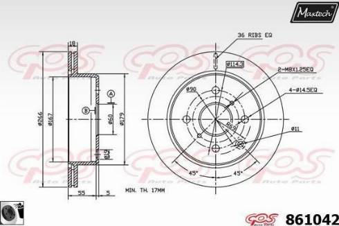 Maxtech 861042.0060 - Kočioni disk www.molydon.hr