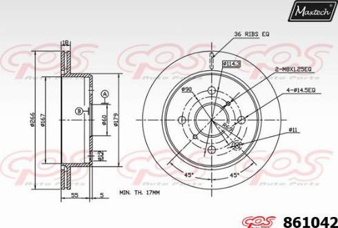 Maxtech 861042.0000 - Kočioni disk www.molydon.hr