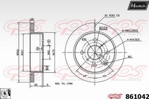 Maxtech 861042.0080 - Kočioni disk www.molydon.hr