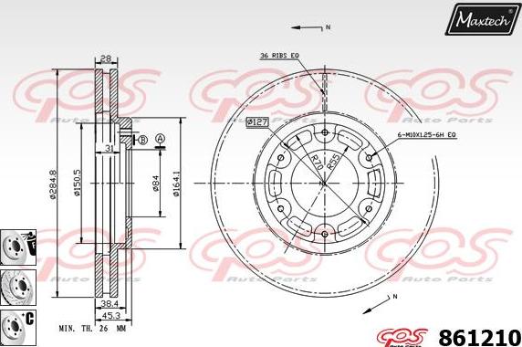 Maxtech 861042 - Kočioni disk www.molydon.hr