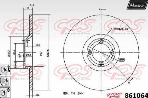 Maxtech 861064.6980 - Kočioni disk www.molydon.hr