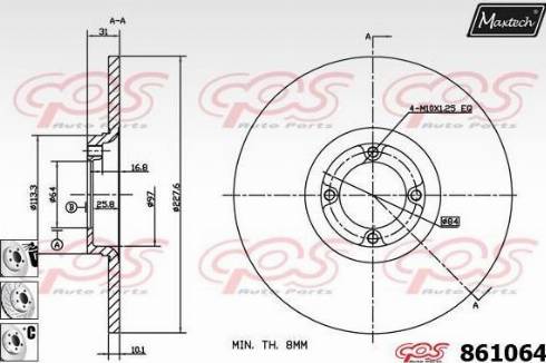 Maxtech 861064.6880 - Kočioni disk www.molydon.hr