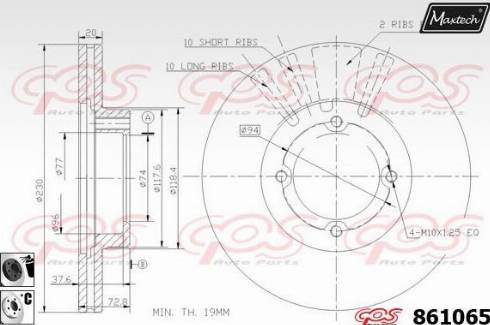 Maxtech 861065.6060 - Kočioni disk www.molydon.hr