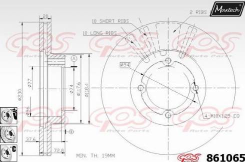 Maxtech 861065.6880 - Kočioni disk www.molydon.hr