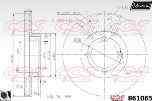 Maxtech 861065.0060 - Kočioni disk www.molydon.hr