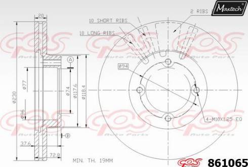 Maxtech 861065.0000 - Kočioni disk www.molydon.hr