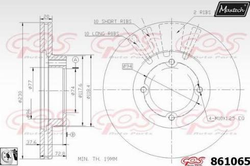 Maxtech 861065.0080 - Kočioni disk www.molydon.hr