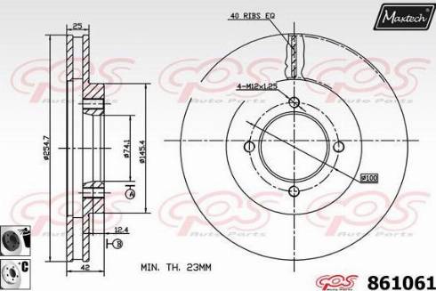 Maxtech 861061.6060 - Kočioni disk www.molydon.hr