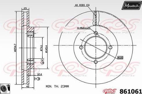 Maxtech 861061.0060 - Kočioni disk www.molydon.hr