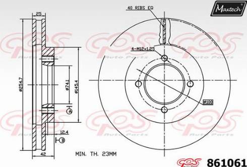 Maxtech 861061.0000 - Kočioni disk www.molydon.hr