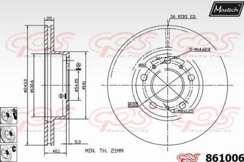 Maxtech 861006.6980 - Kočioni disk www.molydon.hr