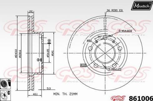 Maxtech 861006.6060 - Kočioni disk www.molydon.hr