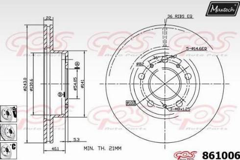 Maxtech 861006.6880 - Kočioni disk www.molydon.hr