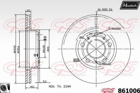 Maxtech 861006.0060 - Kočioni disk www.molydon.hr