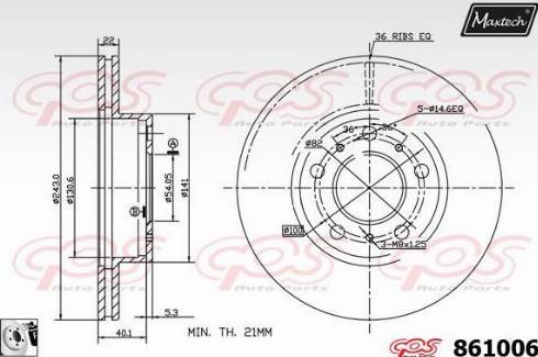 Maxtech 861006.0080 - Kočioni disk www.molydon.hr